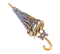 GALPADA Regenschirm Brosche Brosche für Frauen Strass Zinklegierung Blau Elegante Hutbrosche für Damen und casual wear