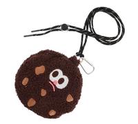 GALPADA Reise Schmuckbeutel Umhängetasche aus Plüsch in Keksform mit Schlüsselring Kreative Kleiner Crossbody Tasche für Mädchen Vielseitige Aufbewahrung für Reisen und Alltag