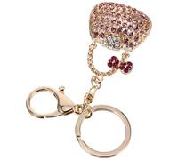 GALPADA Schlüsselanhänger Rosa aus Zinklegierung in Handtaschenform mit Strass Modischer Schlüsselhalter Leicht zu Halten Kreatives Geschenk für Auto und Tasche für Frauen