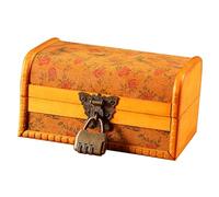 GALPADA Vintage Schmuckkasten aus Holz mit Schloss Antike Schmuckbox mit Stabilem Design Praktischer Schmuckaufbewahrungsorganizer für Damen als Geschenk für Geburtstag Weihnachten und