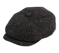 Gamble & Gunn ‘Ardura’ Unisex Flat Cap. 100% Irish Donegal Tweed Wool Hat, 8 Panel Design Newsboy Baker Style Hat with Button. Easy Care, Fully Lined, Fashionable Mens and Womens Caps. Charcoal, M