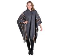 Gamboa Alpaka Wolle Poncho Damen Decke Ponchos Kapuze Cape Pancho Mexikanischer Wollponcho Winter Cowboy Hippie Jacke