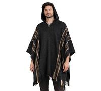 Gamboa Alpaka Wolle Poncho Damen Decke Ponchos Kapuze Cape Pancho Mexikanischer Wollponcho Winter Cowboy Hippie Jacke