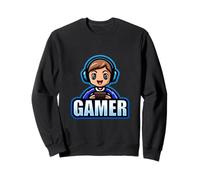 Gamer Man Blue Videospiel Life Cute Kawaii Player Sweatshirt