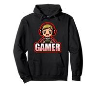 Gamer Man Red Videospiel Life Cute Kawaii Player Pullover Hoodie