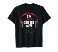 Gaming Kopfhörer "Ein Luca Gibt Nie Auf" Personalisiertes T-Shirt