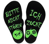 Gaming Socken mit Spruch Bitte Nicht Stören Ich Zocke, Ostergeschenke Erwachsene Weihnachtsgeschenke für Männer Lustig Teenager Junge Mädchen Lustige Geschenke für Gamer Zocken Socken Ostersocken