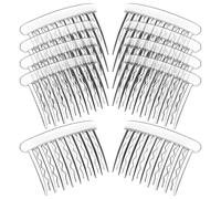 GANAZONO 10 Stück Französische Seitenkämme aus Kunststoff Transparente Haarkämme für Damen Feinzahnige Haarspangen mit Starkem Halt für Alltag und Besondere Anlässe