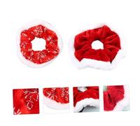 GANAZONO 2 Stück Damen Haarbänder aus Robustem Stoff mit Schneeflockenmuster Rot Weiß Modischer Weihnachtsschmuck für Haare und Geschenk