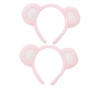 GANAZONO 2 Stück Niedliches Bärenohren Haarband Flauschiges Wiederverwendbares Stirnband für Kostüm party Leichtes Bequemes Haarschmuck für Frauen Mädchen Valentinstag Halloween