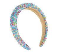 GANAZONO Breites Gepolstertes Stirnband Damen aus Kunststoff und Schwamm Modisches Haarband für Styling Waschen und Make up Farbenfrohes Accessoire für Alltag Party und Vielseitige Outfits