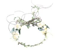 GANAZONO Haarkranz Auffälliges Haarband Boho aus Stoff mit Künstlichen Blumen im Bohemian Stil Dekorativer Blumenkopfschmuck für Festival und Urlaub