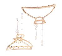 GANAZONO Haarstyling Klammern Perlen Quasten 2 Stück Metall 7,5cm Leicht Und Langlebig Für Büro Und Feierlichkeiten