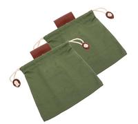 GANAZONO Outdoor Sammeltasche aus Canvas und PU Leder Faltbarer Pflückbeutel mit Verstellbarem Taillengurt Geräumige Gürteltasche für Camping Wandern und Outdoor Aktivitäten