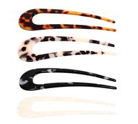 GANAZONO Retro Haarnadeln U-förmig 4 Stück Damen Haarspangen Aus Acetat Multifunktional Für Elegante Frisuren Und Damen Geschenk