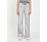 Weite Jeans GANG "94AMELIE WIDE", Damen, Gr. 31, N-Gr, silber grau wash, Denim/Jeans, Obermaterial: 81% Baumwolle, 17% Polyester, 2% Elasthan, unifarben, weit lang, Jeans, mit geradem Beinverlauf, wei