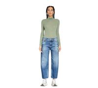 5-Pocket-Jeans GANG "94IDA", Damen, Gr. 27, N-Gr, blau (worn blau dusk), Denim/Jeans, Obermaterial: 90% Baumwolle, 6% Polyester, 4% Elasthan, Destroyed-Effekte, Ballonform knöchelfrei, Jeans 5-Pocket-