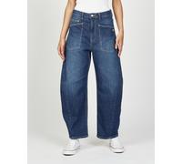 Relax-fit-Jeans GANG "94ODINA", Damen, Gr. 29, N-Gr, blau (midsummer wash), Denim/Jeans, Obermaterial: 98% Baumwolle, 2% Elasthan, weit knöchellang, Jeans, O-Shape mit aufgesetzten Taschen (61866438-2
