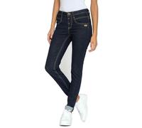 Skinny-fit-Jeans GANG "94MEDINA", Damen, Gr. 27, N-Gr, blau (rinsed), Denim/Jeans, Obermaterial: 90% Baumwolle, 8% Polyester, 2% Elasthan, skinny fit lang, Jeans, mit stylischer halb offener Knopfleis
