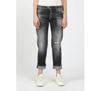 Boyfriend-Jeans GANG "94NADIA", Damen, Gr. 34, N-Gr, destroyed anthra, Denim/Jeans, Obermaterial: 99% Baumwolle, 1% Elasthan, bequem knöchelfrei, Jeans, 5-Pocket Style mit Reißverschluss und Knopf (52