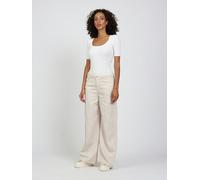 Weite Jeans GANG "GANG Jeans Wide Fit 94CARLOTTA", Damen, Gr. 29, weiß, Stoff, 65% Lyocell, 25% Baumwolle, 10% Leinen, Jeans (96872064-29) weiß