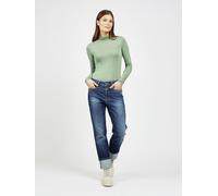 Straight-Jeans GANG "94STACY", Damen, Gr. 33, N-Gr, blau (dunkelblau cross hatch), Denim/Jeans, Obermaterial: 93% Baumwolle, 5% Polyester, 2% Elasthan, regular fit lang, Jeans Straight-Jeans, mit zusä