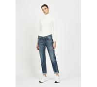 Relax-fit-Jeans GANG "94GERDA", Damen, Gr. 26, N-Gr, dusty vint blau, Denim/Jeans, Obermaterial: 90% Baumwolle, 8% Polyester, 2% Elasthan, modisch, relaxed fit lang, Jeans, mit besonderer Struktur (64