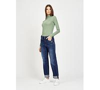 Straight-Jeans GANG "94SOLEY", Damen, Gr. 28, N-Gr, blau (schwarz sol wash), Denim/Jeans, Obermaterial: 98% Baumwolle, 2% Elasthan, lang, Jeans Straight-Jeans, exklusives Design ohne Turn-up am Beinab