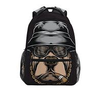 Gangster Smoking Pitbull Rucksäcke College Schule Buch Tasche Reise Wandern Camping Daypack