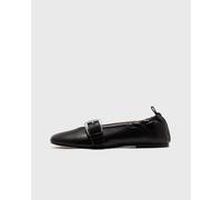 Ganni Butterfly Strap Ballerina Crinkle Oleatex women Casual Shoes black in Größe:38