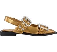 GANNI Hohe Schuhe - Dames Chunky Buckle Ballerina Brons - Gr. 38 (EU) - in Schwarz - für Damen