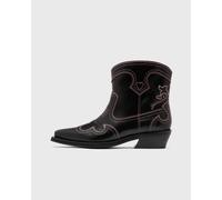 Ganni Low Shaft Embroidered Western Boot Oleatex women Boots black in Größe:38