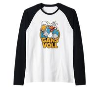 Gans Voll Lustige Biergans Party Saufen Raglan
