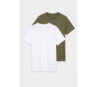 GANT Herren T-Shirt, 2er Pack - C-NECK T-SHIRT 2-PACK, Rundhals, kurzarm, Cotton Grün (Dry Herb) / M M Grün