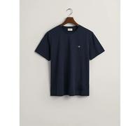 GANT T-Shirt Reg Shield, Regular Fit, Kurzarm, 100% Baumwolle, Evening Blue, M