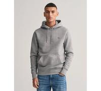 GANT Kapuzenpullover Reg Shield – Regular Fit, Baumwolle, Grey Melange, M EU