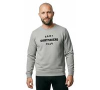 Sweatshirt GANT "GRAPHIC", Herren, Gr. L, grau (grau melange), Sweatware, Obermaterial: 82% Baumwolle, 18% Polyester, regular fit normal, Rundhals, Sweatshirts Sweatshirt, Stickerei, Rundhals, regular