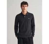 GANT Herren Polohemd REG Shield LS Pique Rugger Schwarz Standard