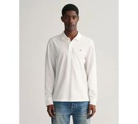GANT Poloshirt REG SHIELD LS PIQUE RUGGER Langarm 100% Baumwolle Regular Fit Weiß 3XL mit Logo