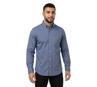 Businesshemd GANT "REG OXFORD SHIRT", Herren, Gr. XL, N-Gr, blau (persian blau), Web, Obermaterial: 100% Baumwolle, unifarben, regular fit hüftlang, hoch geschlossener Ausschnitt, Manschette, Hemden,