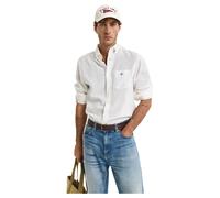 GANT Hemd REG Cotton-Linen – Regular-Fit, Langarm, Weiß – XL