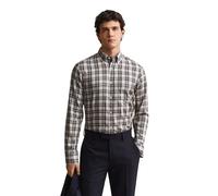 Gant Regular Fit Twill Checked Shirt Sand Beige S
