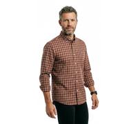 Langarmhemd GANT "REGULAR POPLIN CHECK", Herren, Gr. 3XL, N-Gr, rot (schwarz braun), Popeline, Obermaterial: 100% Baumwolle, kariert, regular fit normal, Manschette, Hemden, kariert, Button-down-Krage
