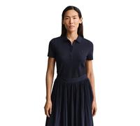 Poloshirt GANT "SLIM FIT ARCHIVE SHIELD PIQUE", Damen, Gr. XL, evening blau, Piqué, Obermaterial: 97% Baumwolle, 3% Elasthan, slim fit normal, Rippbündchen, Shirts (33997203-XL) evening blau