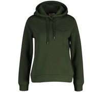 Hoodie GANT "REG TONAL SHIELD HOODIE", Damen, Gr. M, grün (mossy grün), Sweatware, Obermaterial: 78% Baumwolle, 22% Polyester, regular fit hüftlang, Rippbündchen, Sweatshirts Hoodie, Ton in Ton Sticke