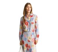 GANT Damen Baumwoll Seiden Bluse mit Blumenprint (38) LIGHT Blau