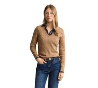 GANT Damen Classic Zopfstrickpullover (S) WARM KHAKI