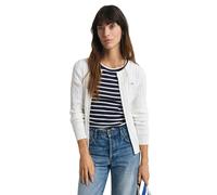 GANT Damen Stretch Cotton Cable Cardigan Strickjacke, Eggshell, XS