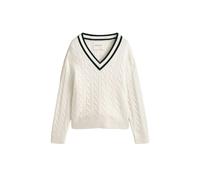 GANT Damen Zopfstrick Pullover aus Merinowolle (L) CREAM