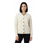 GANT Damen Zopfstrick Strickjacke aus Lambswool (S) CREAM